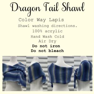 Dragon Tail Shawl color way Lapis
