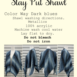 Stay Put Shawl Dark Blue