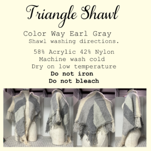 Triangle shawl Earl Gray