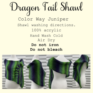Dragon Tail Shawl color way Juniper