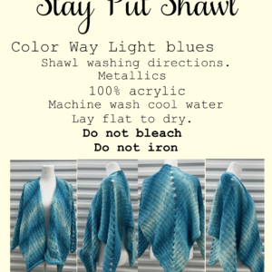 Stay Put Shawl Light Blue