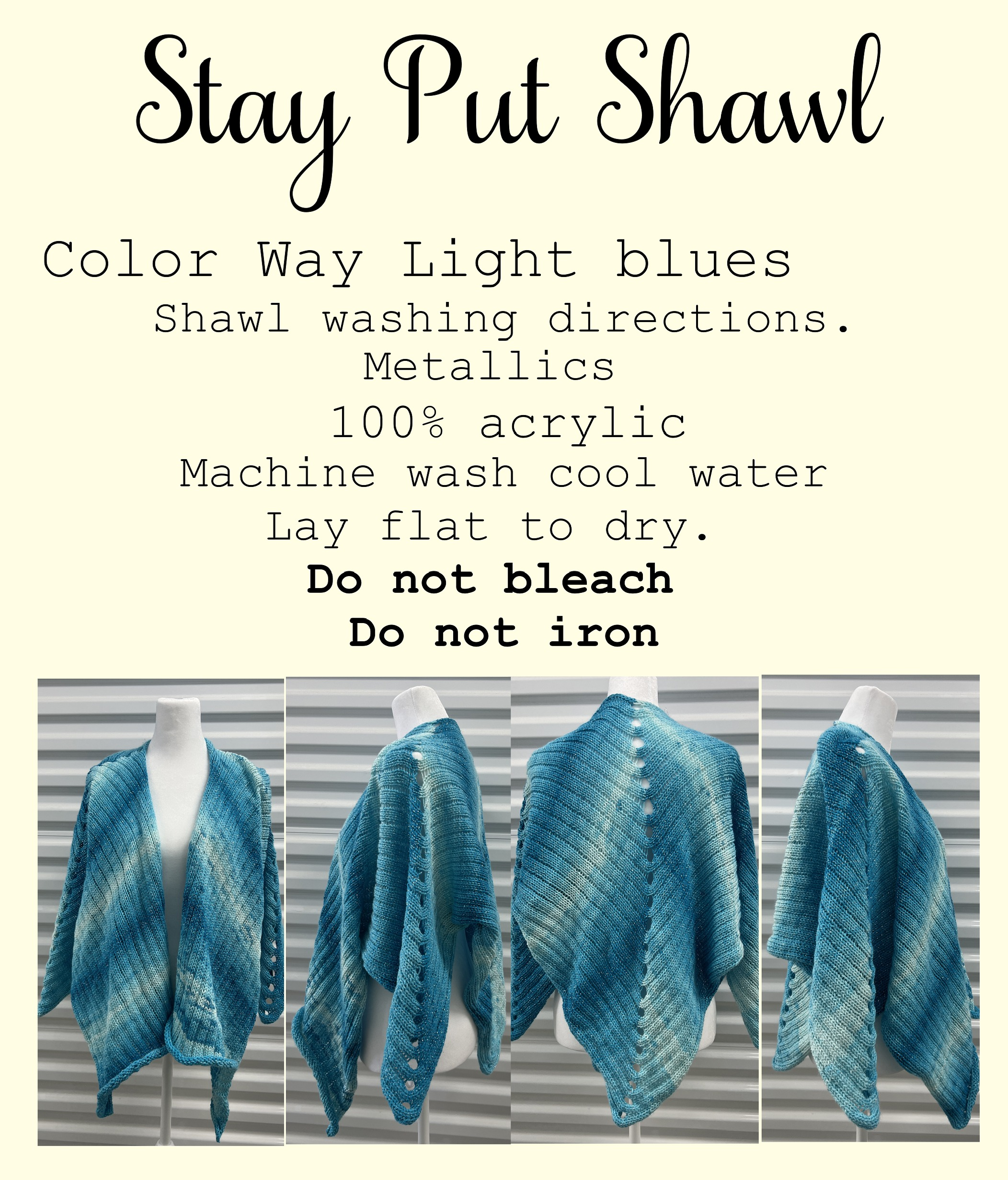Stay Put Shawl Light Blue