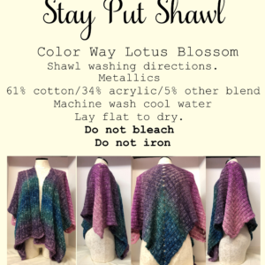 Stay Put Shawl Lotus Blossom