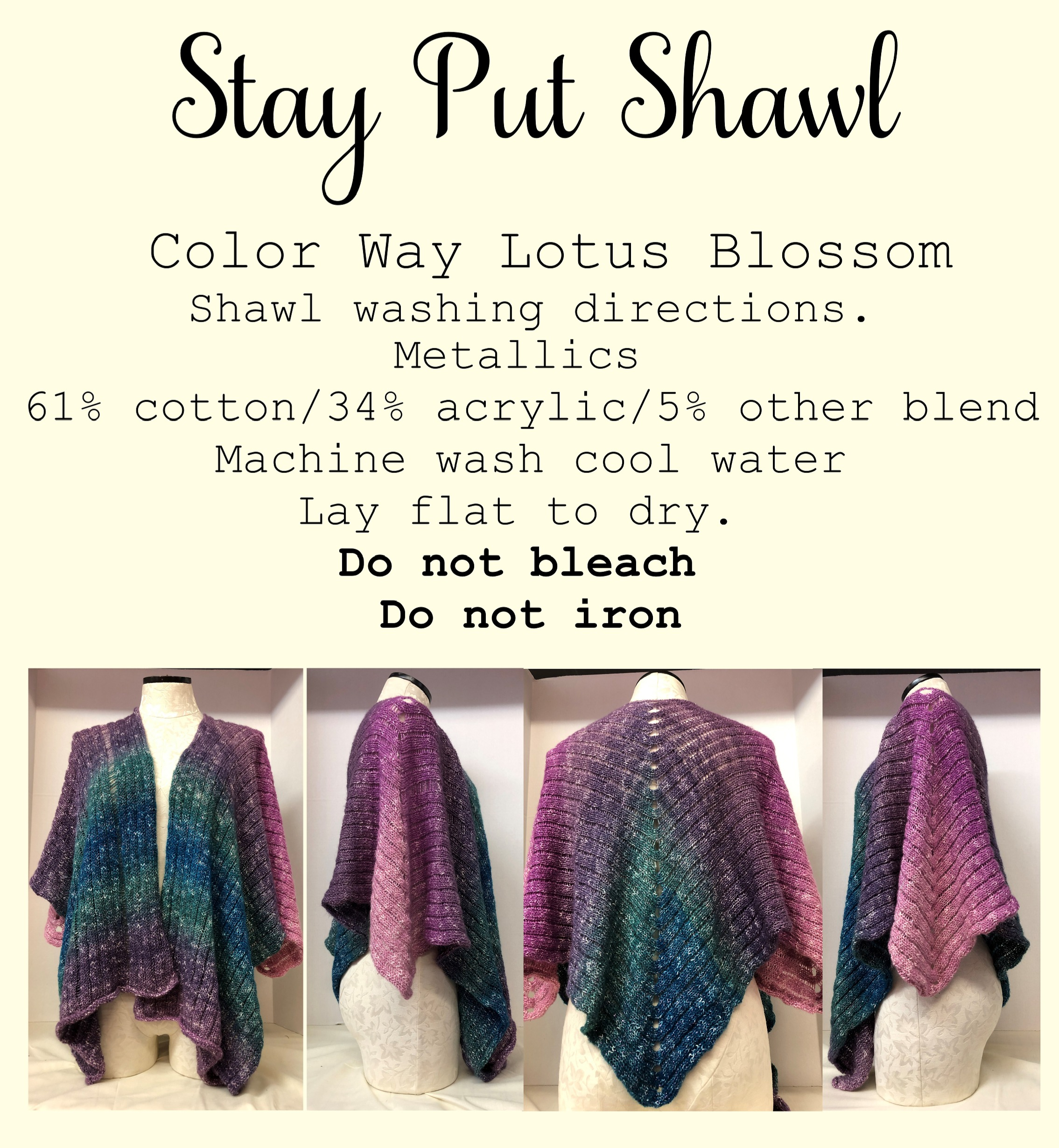 Stay Put Shawl Lotus Blossom