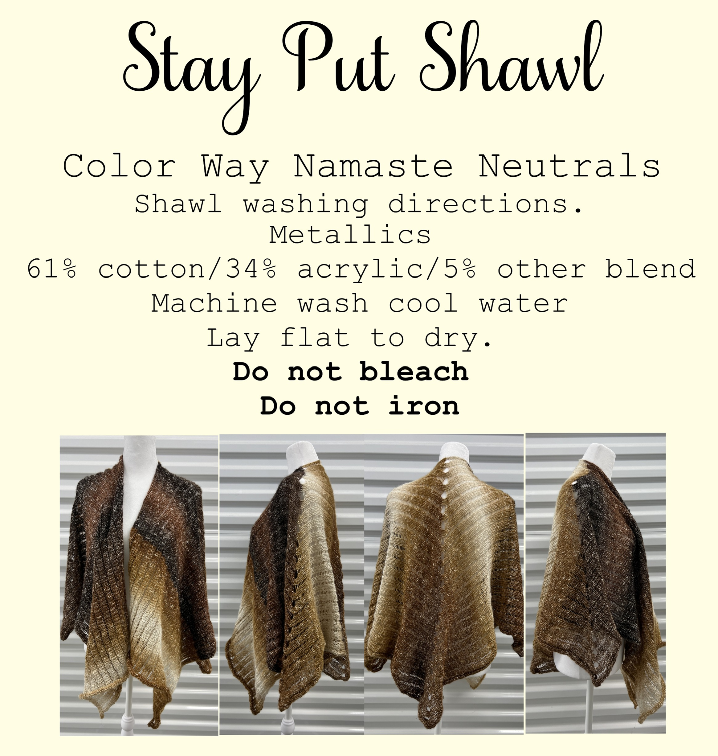 Stay Put Shawl Neutrals