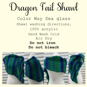 Dragon Tail Shawl color way Sea Glass