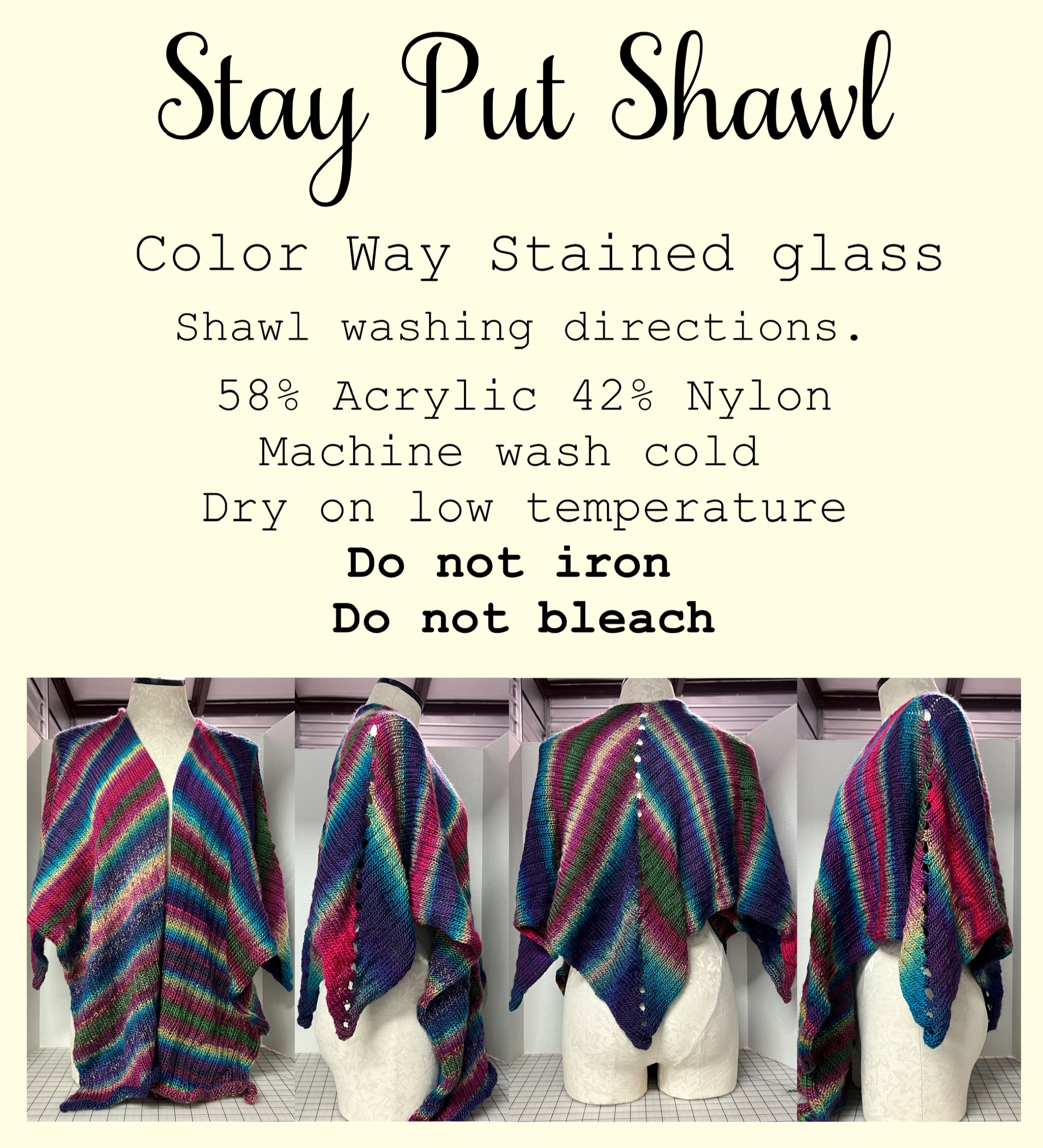 Stay Put Shawl Stained Glass