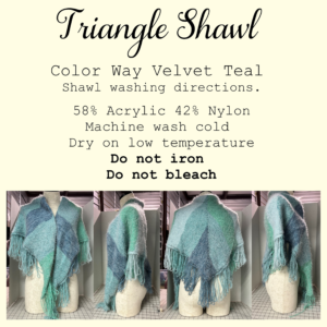 Triangle shawl Velvet Teal