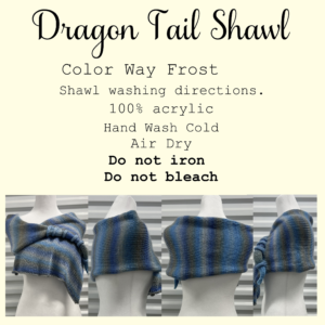 Dragon Tail Shawl color way Way Frost